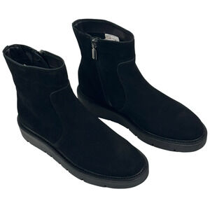 Blondo Moona Waterproof Black Suede Ankle Boots Womens Size 8.5M New $170